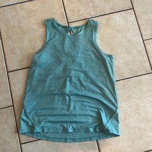 Athleta Girl blue/green cutout tank top